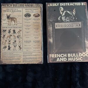 French Bulldog Knowledge and Music Wall Art